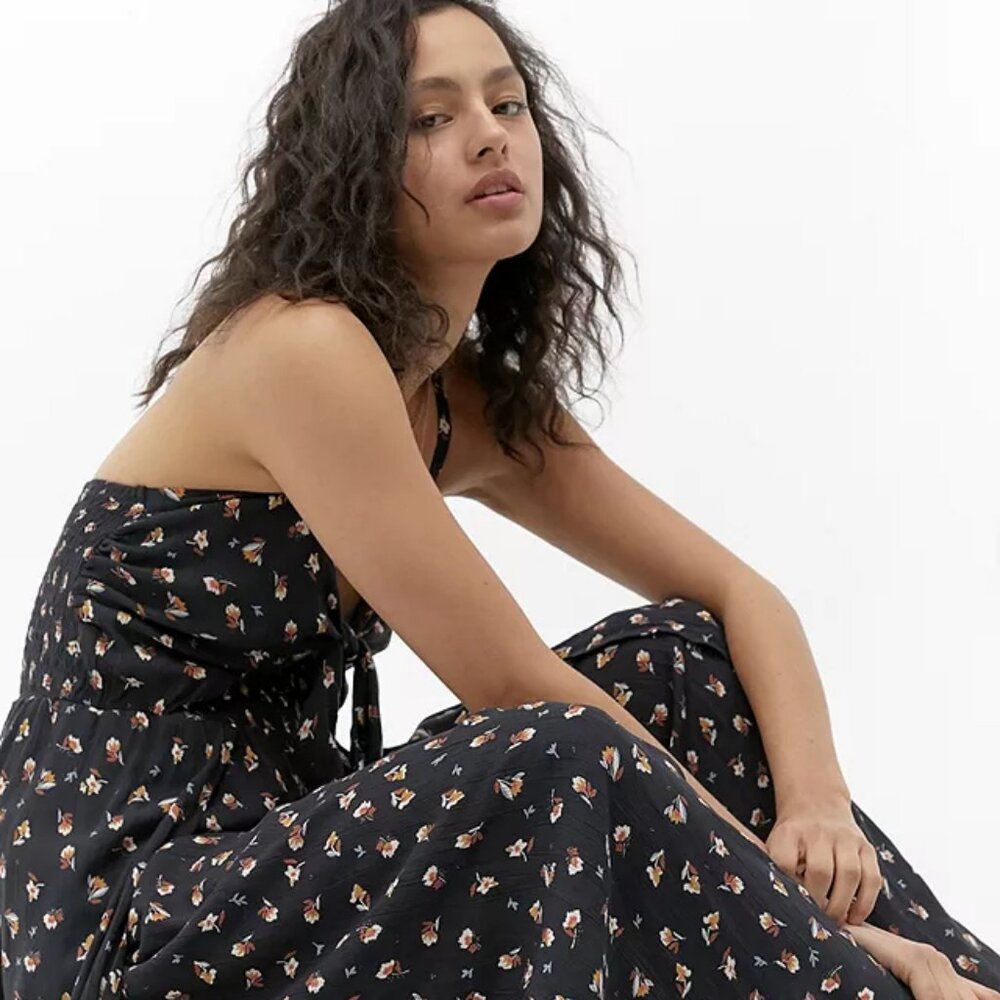NWT Billabong Black Babylon Floral Jumpsuit - Picture 6 of 11